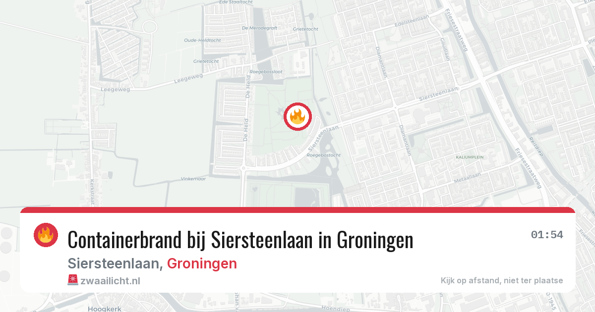 Containerbrand bij Siersteenlaan in Groningen — 20 jun 2026
