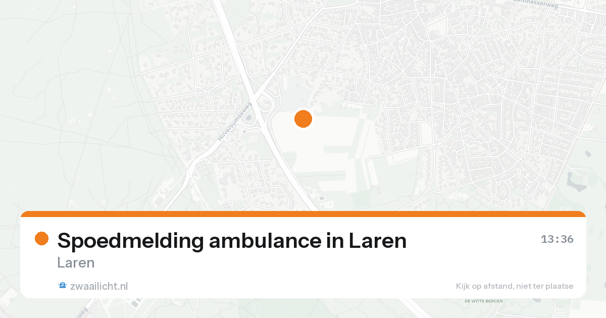 Spoedmelding ambulance in Laren — 16 aug 2026