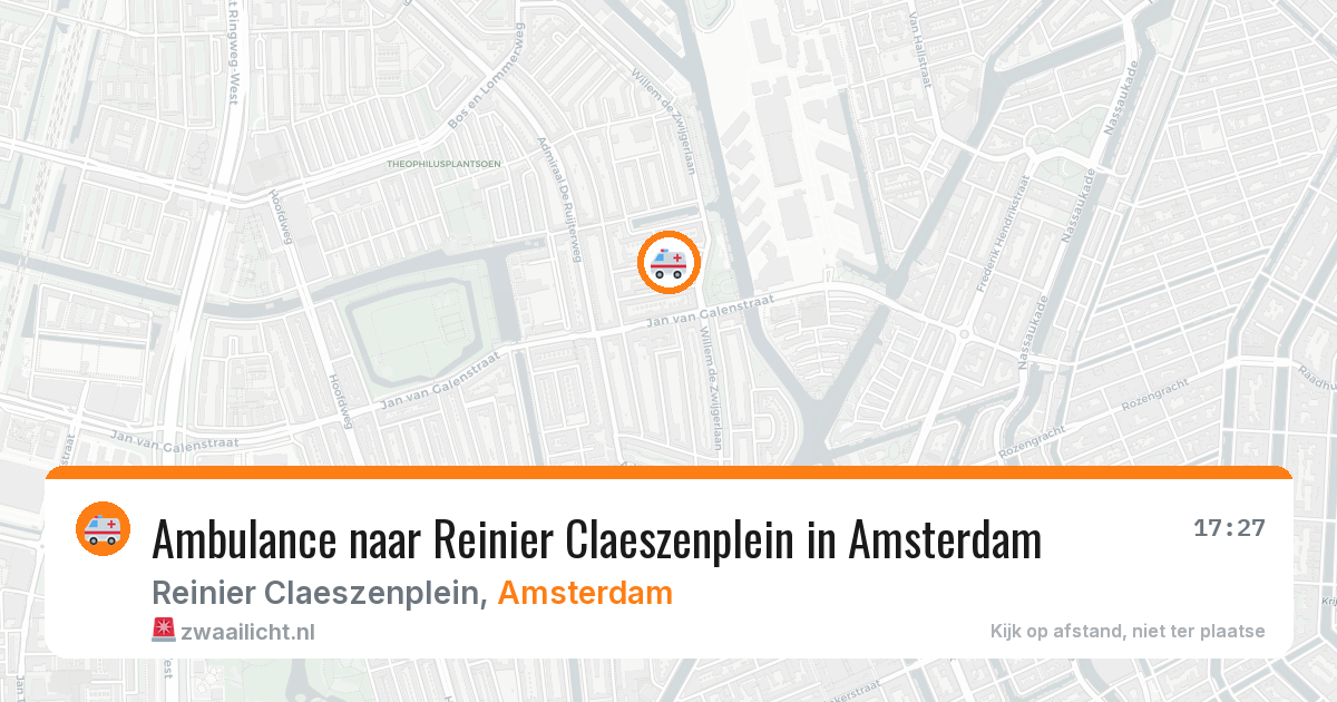 Ambulance naar Reinier Claeszenplein in Amsterdam — 27 jul 2026