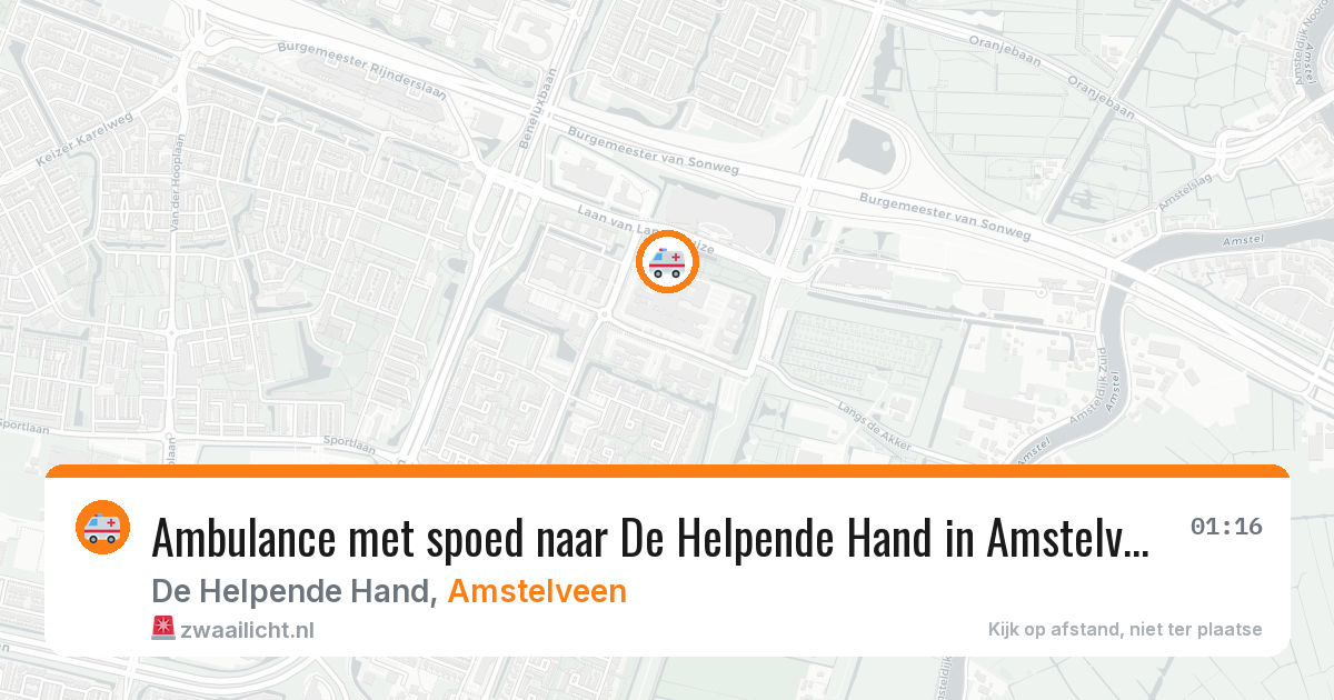 Ambulance met spoed naar De Helpende Hand in Amstelveen — 23 apr 2026