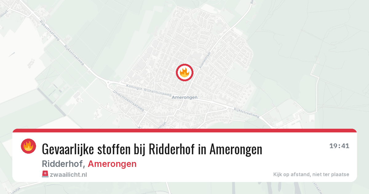 Gevaarlijke stoffen bij Ridderhof in Amerongen — 3 mrt 2026