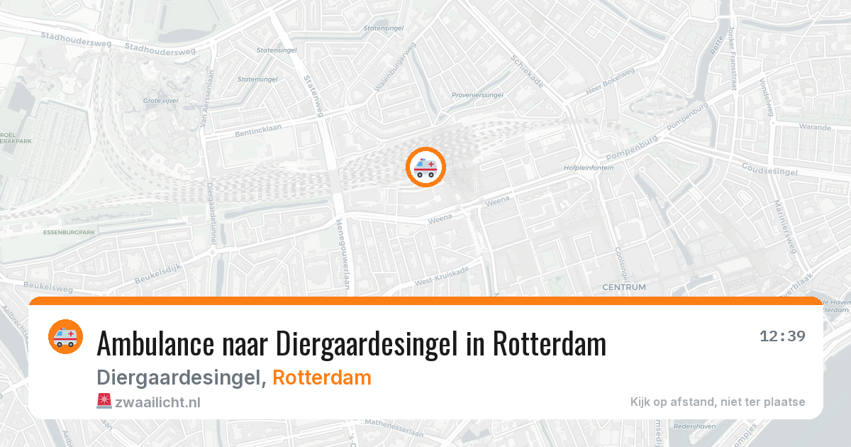 Ambulance naar Diergaardesingel in Rotterdam — 15 mei 2026