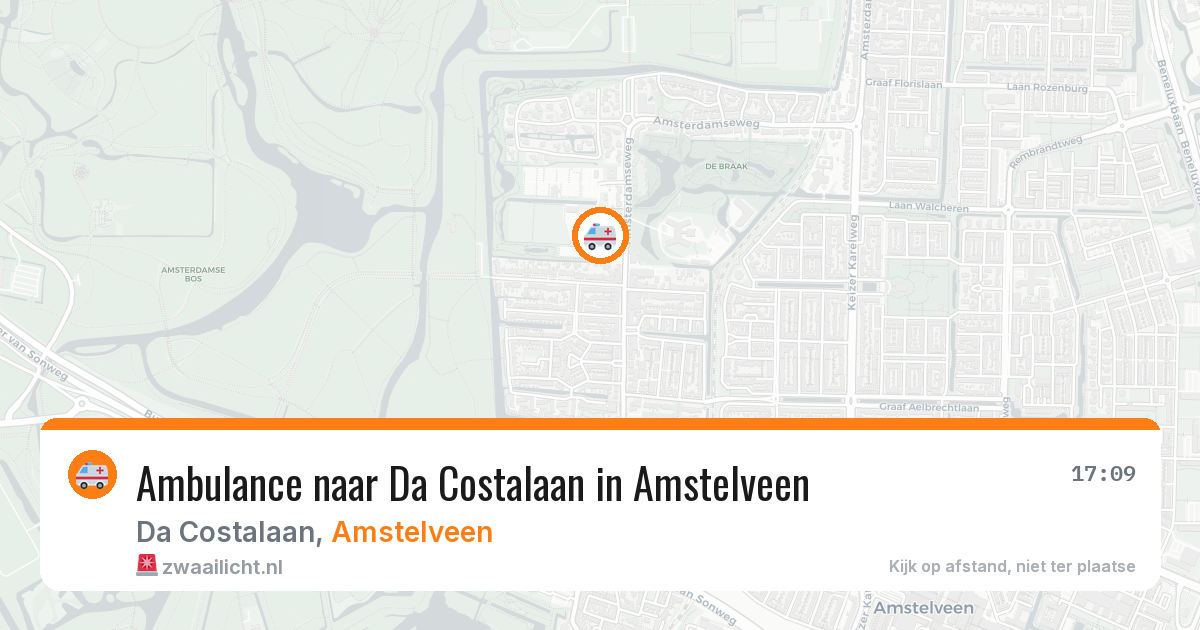 Ambulance naar Da Costalaan in Amstelveen — 27 jun 2026