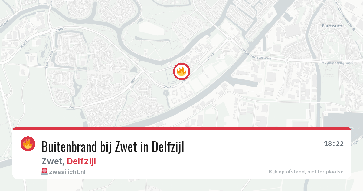 Buitenbrand bij Zwet in Delfzijl — 10 jun 2026