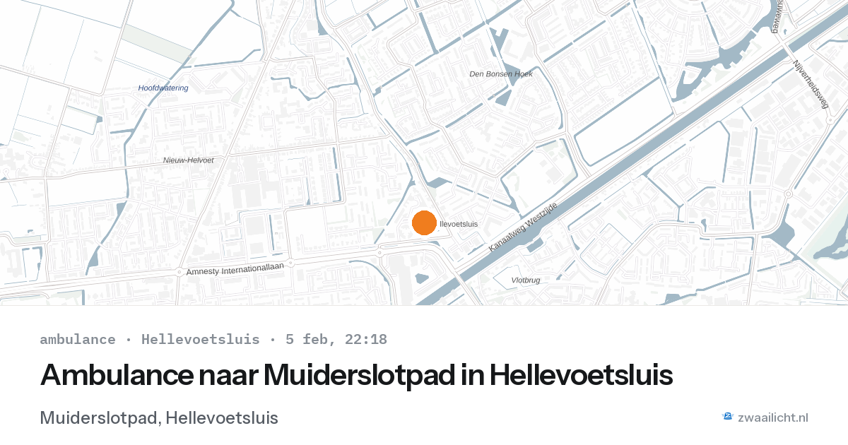 Ambulance naar Muiderslotpad in Hellevoetsluis — 5 feb 2026