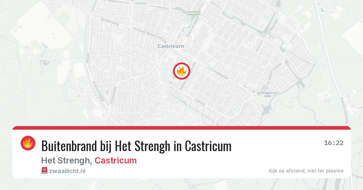 Buitenbrand bij Het Strengh in Castricum — 7 jun 2026