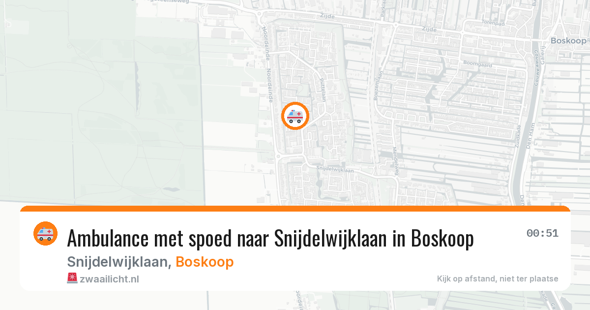 Ambulance met spoed naar Snijdelwijklaan in Boskoop — 27 jun 2026