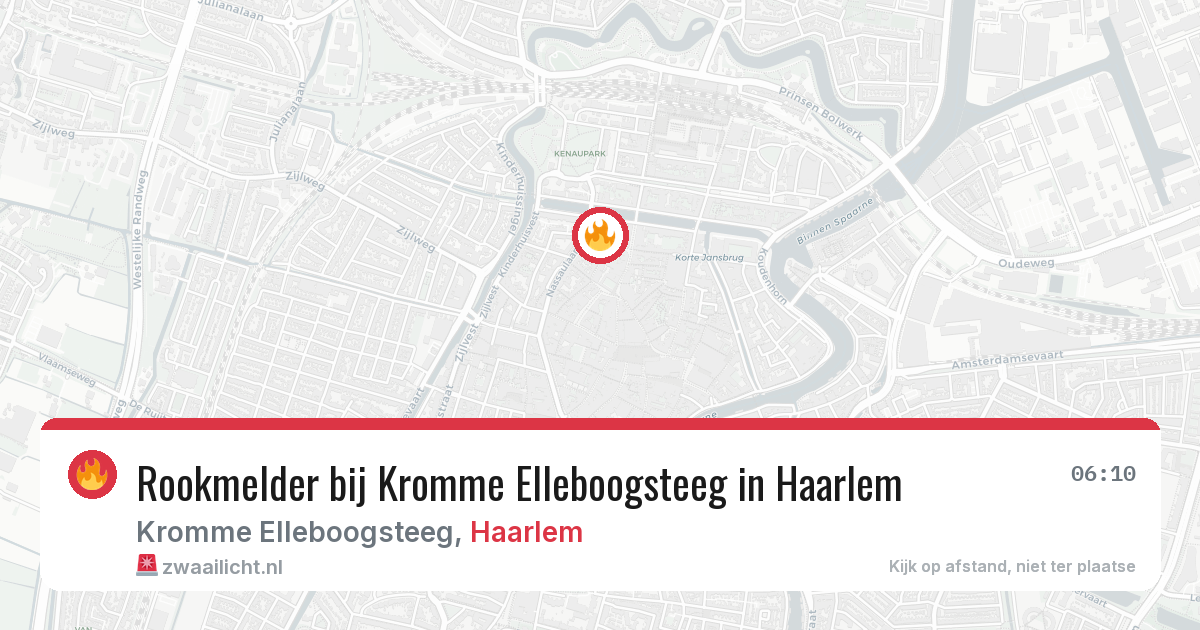 Rookmelder bij Kromme Elleboogsteeg in Haarlem — 30 jun 2026