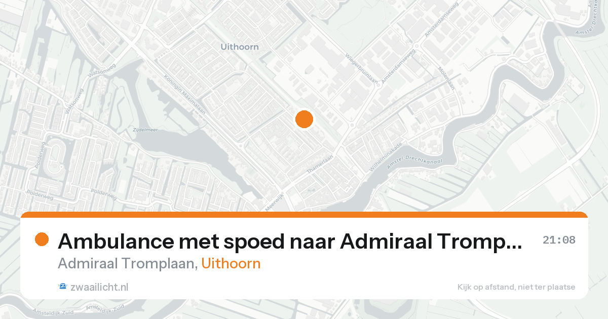 Ambulance met spoed naar Admiraal Tromplaan in Uithoorn — 1 jun 2026