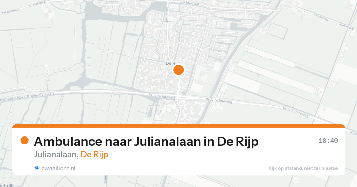 Ambulance naar Julianalaan in De Rijp — 4 jun 2026
