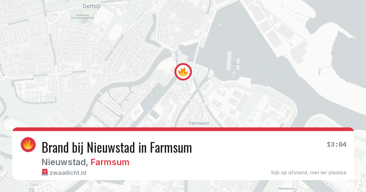 Brand bij Nieuwstad in Farmsum — 22 jul 2026