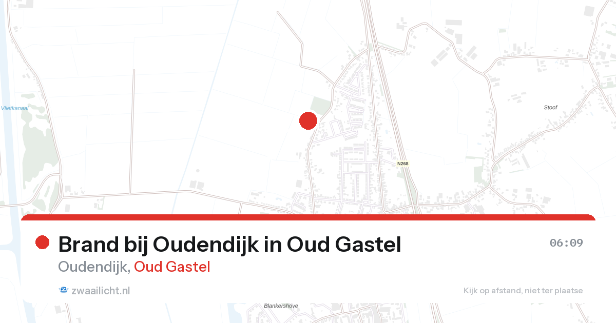 Brand bij Oudendijk in Oud Gastel — 27 aug 2026