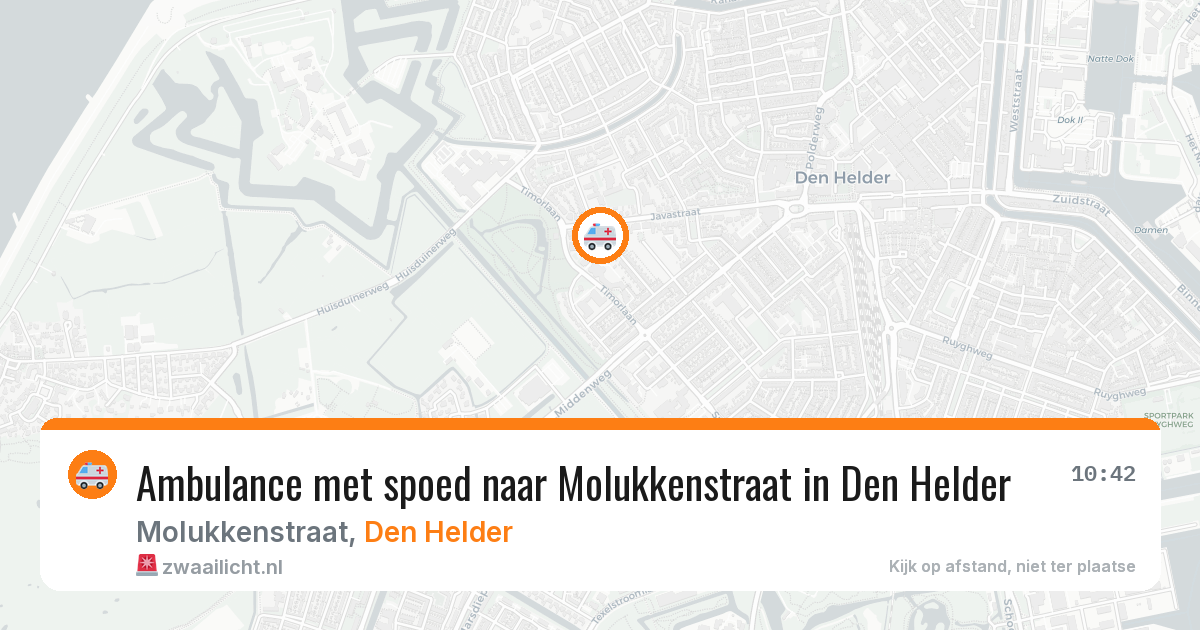 Ambulance met spoed naar Molukkenstraat in Den Helder — 28 mrt 2026
