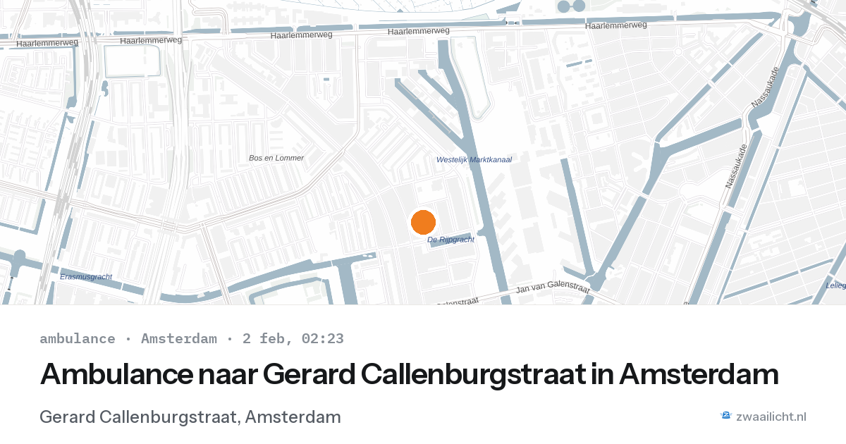Ambulance naar Gerard Callenburgstraat in Amsterdam — 2 feb 2026