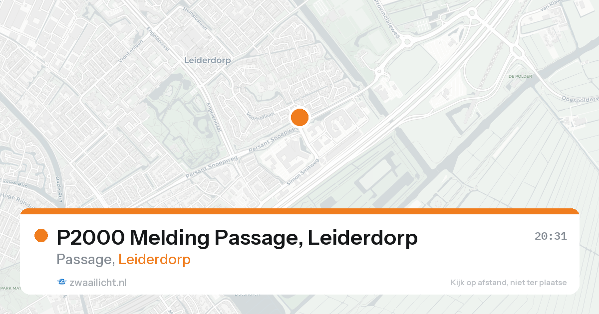 P2000 Melding Passage, Leiderdorp — 14 aug 2026