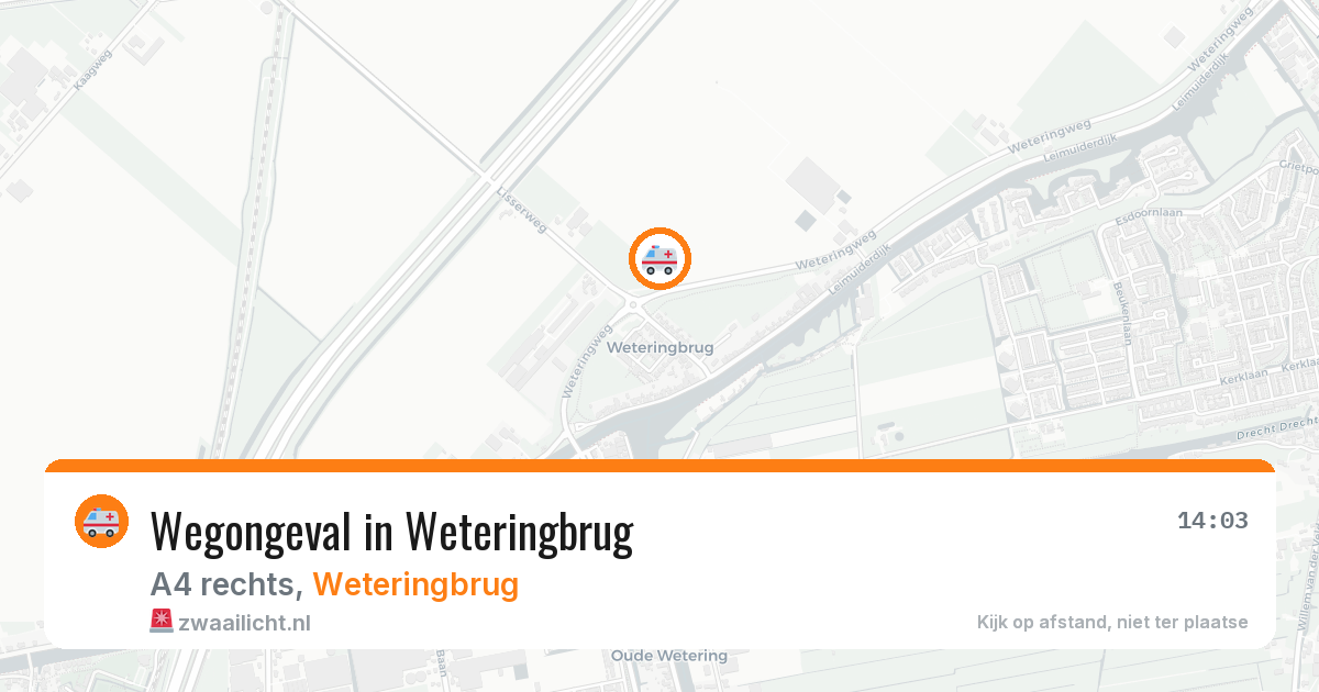 Wegongeval in Weteringbrug — 1 mei 2026