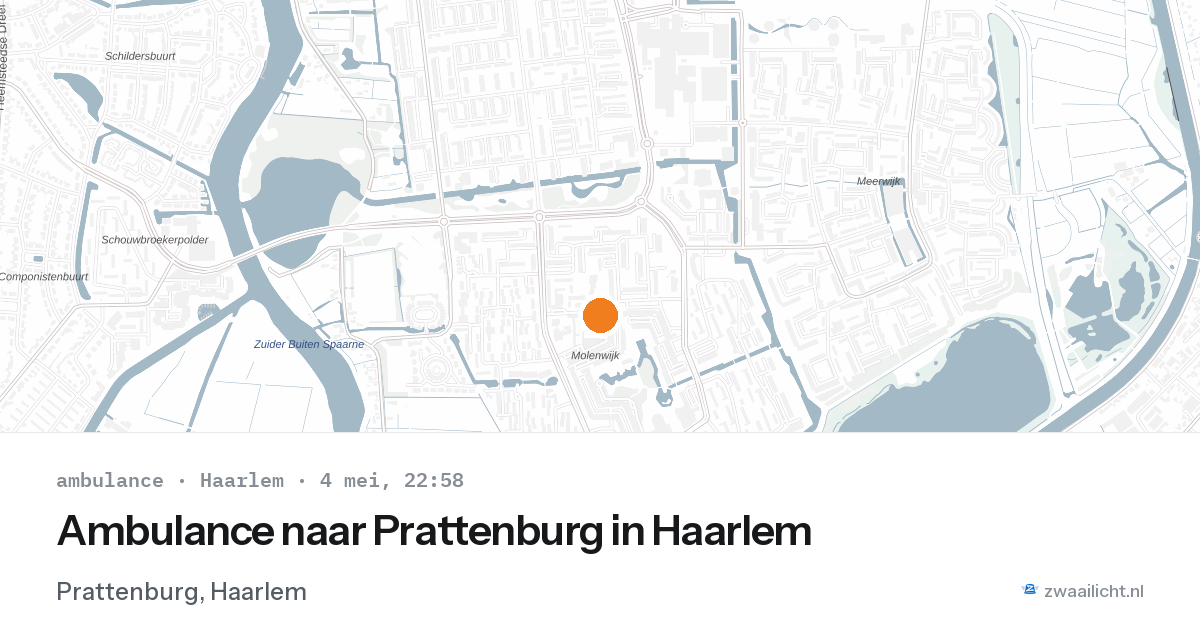 Ambulance naar Prattenburg in Haarlem — 4 mei 2026