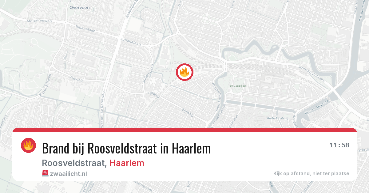 Brand bij Roosveldstraat in Haarlem — 13 mei 2026