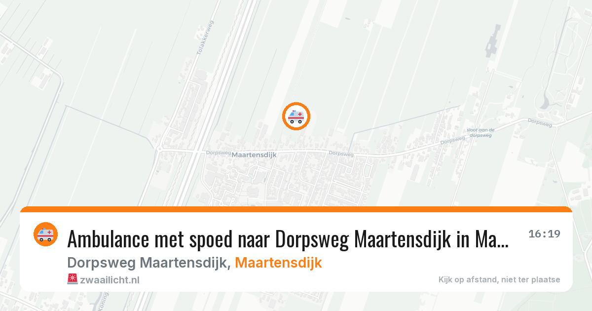 Ambulance met spoed naar Dorpsweg Maartensdijk in Maartensdijk — 1 jul 2026