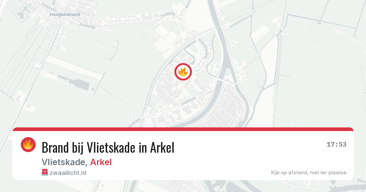 Brand bij Vlietskade in Arkel — 3 apr 2026