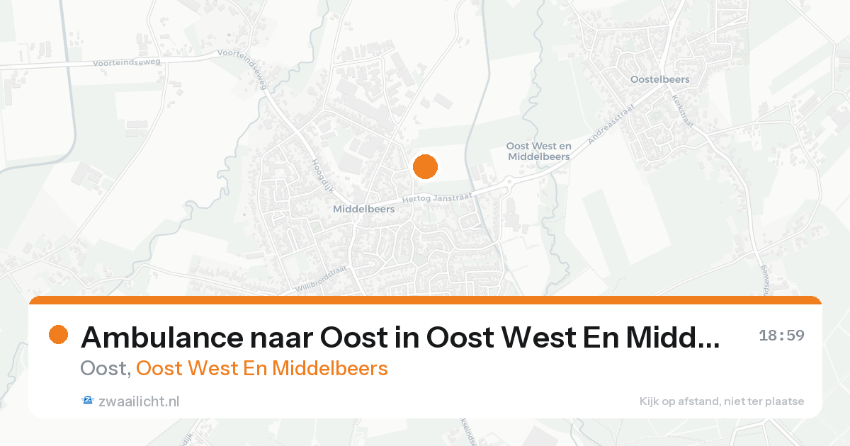 Ambulance naar Oost in Oost West En Middelbeers — 16 aug 2026