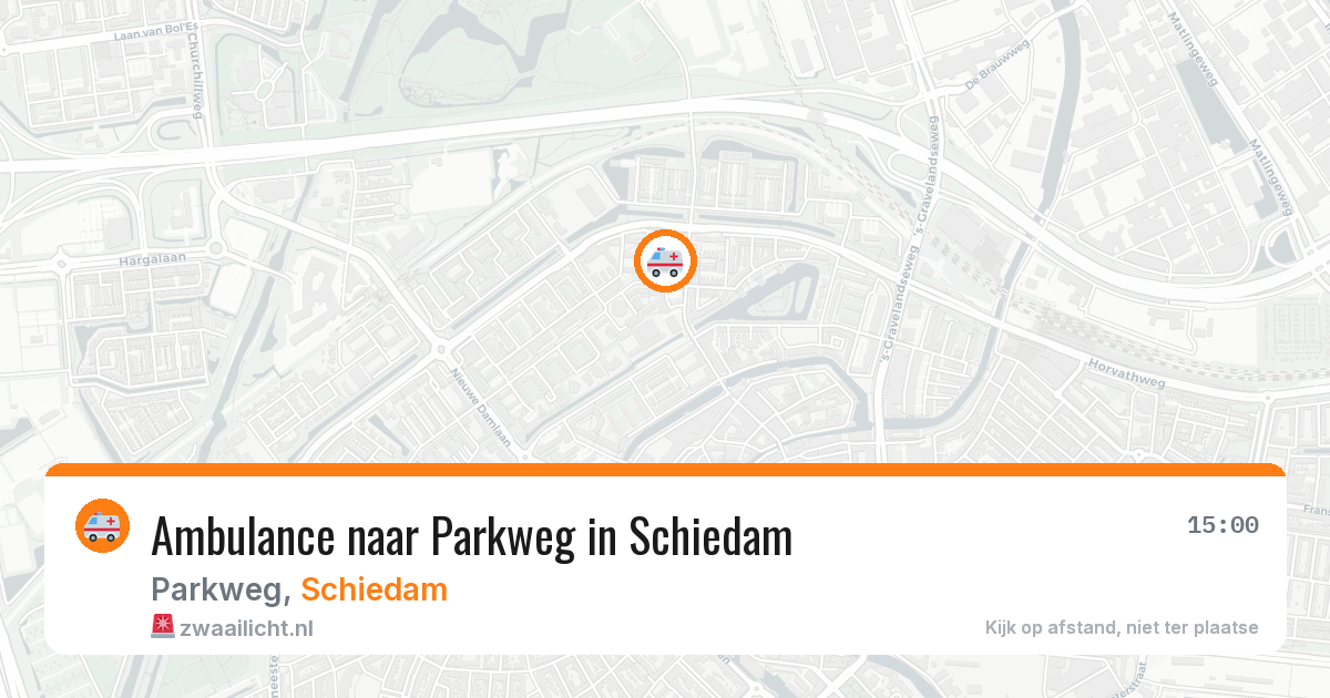 Ambulance naar Parkweg in Schiedam — 6 aug 2026