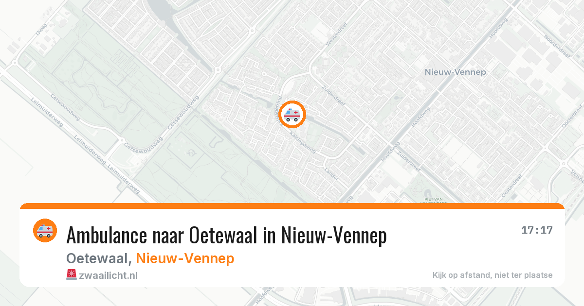 Ambulance naar Oetewaal in Nieuw-Vennep — 22 jul 2026