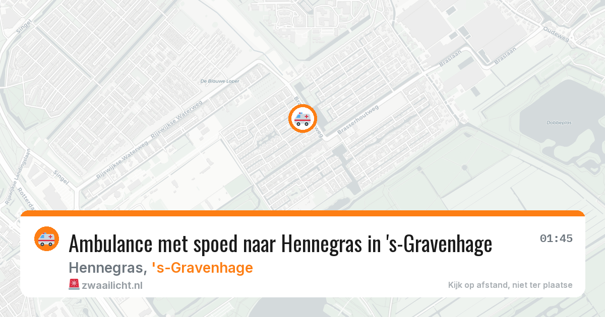 Ambulance met spoed naar Hennegras in 's-Gravenhage — 29 jul 2026