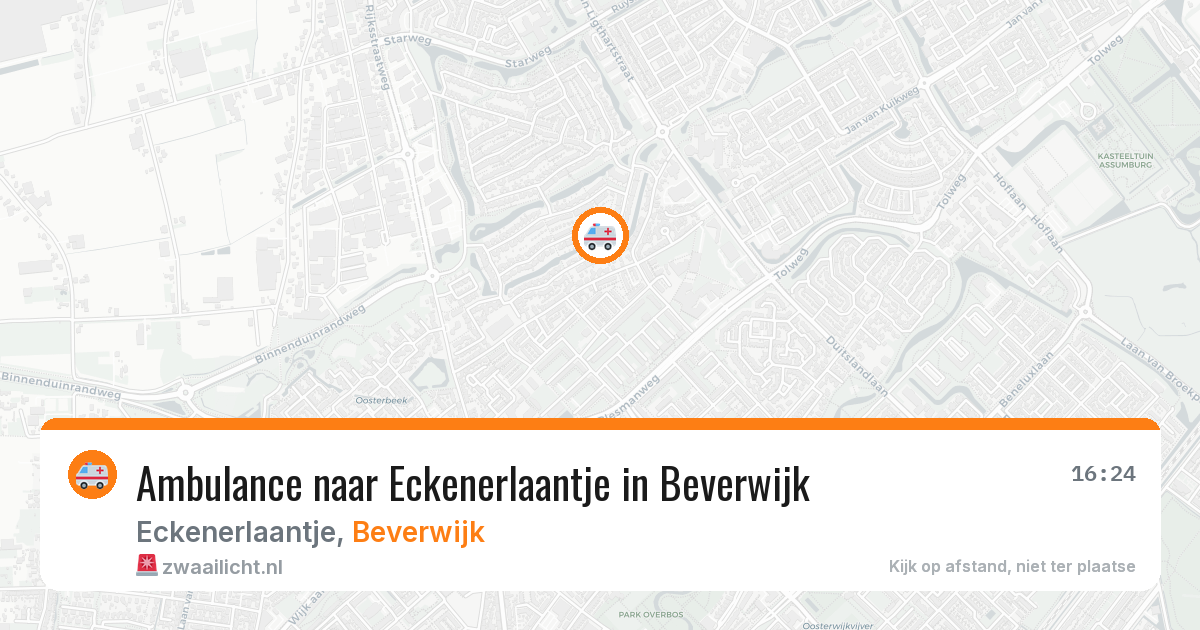 Ambulance naar Eckenerlaantje in Beverwijk — 29 jun 2026