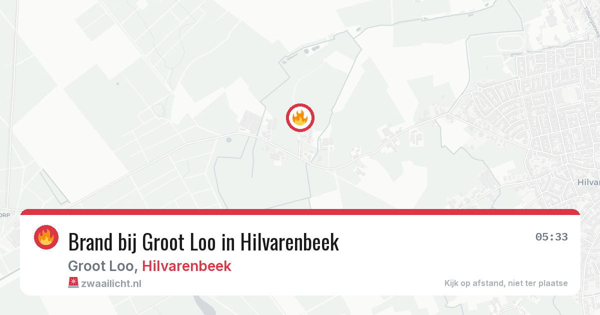 Brand bij Groot Loo in Hilvarenbeek — 29 mei 2026