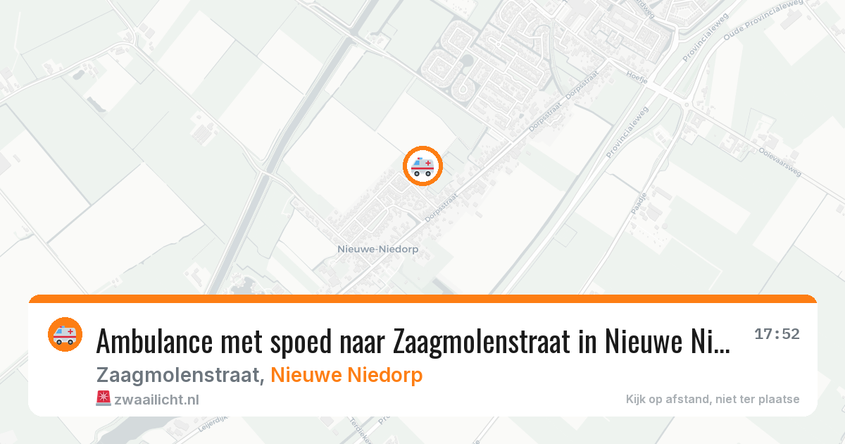 Ambulance met spoed naar Zaagmolenstraat in Nieuwe Niedorp — 13 mei 2026