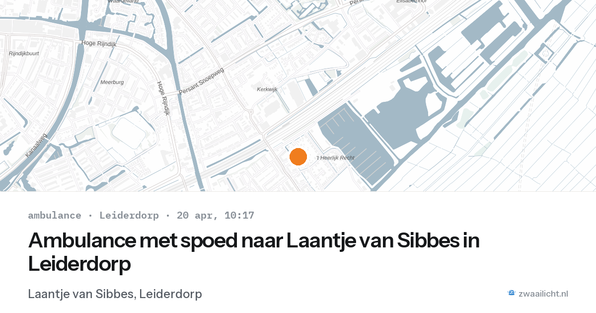 Ambulance met spoed naar Laantje van Sibbes in Leiderdorp — 20 apr 2026
