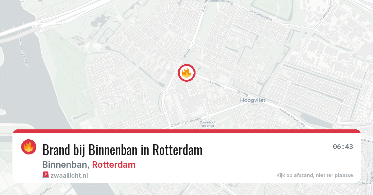 Brand bij Binnenban in Rotterdam — 11 aug 2026