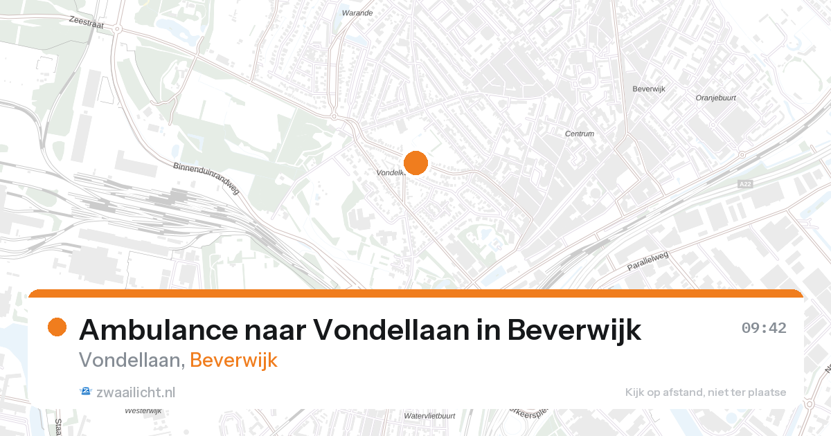 Ambulance naar Vondellaan in Beverwijk — 27 aug 2026