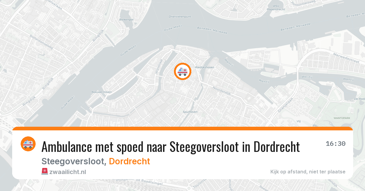 Ambulance met spoed naar Steegoversloot in Dordrecht — 10 mrt 2026