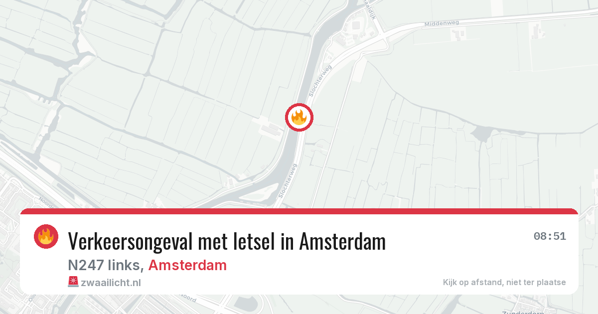 Verkeersongeval met letsel in Amsterdam — 13 aug 2026