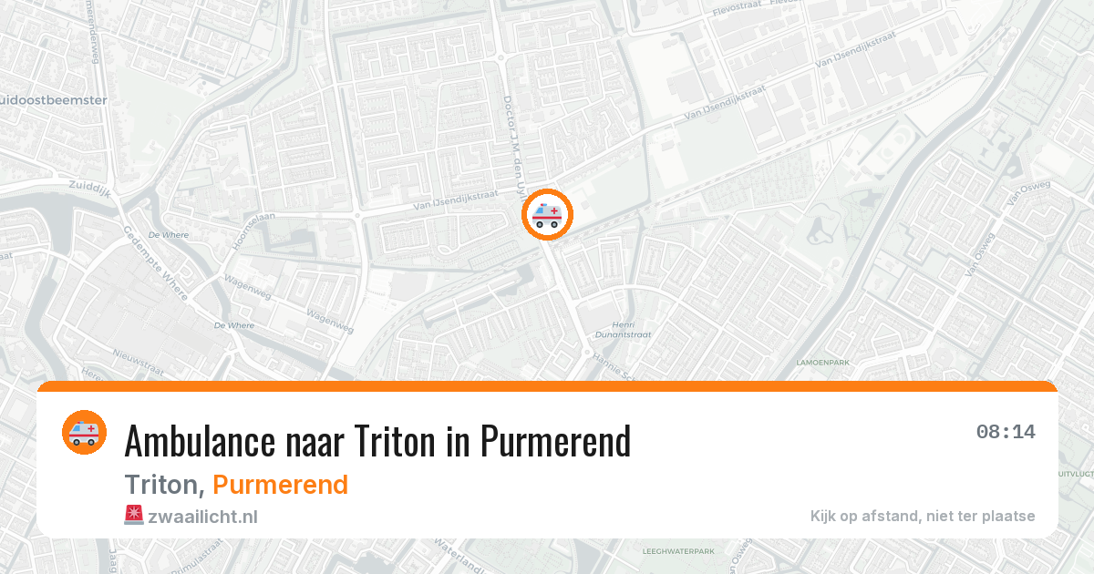 Ambulance naar Triton in Purmerend — 26 jul 2026