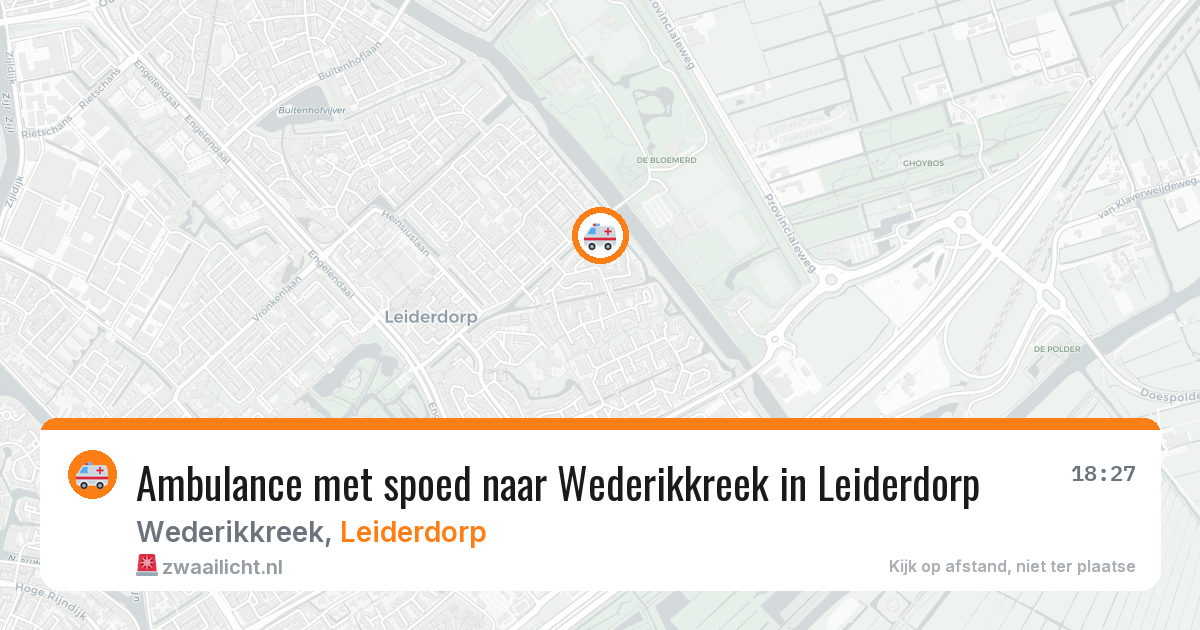 Ambulance met spoed naar Wederikkreek in Leiderdorp — 28 jan 2026
