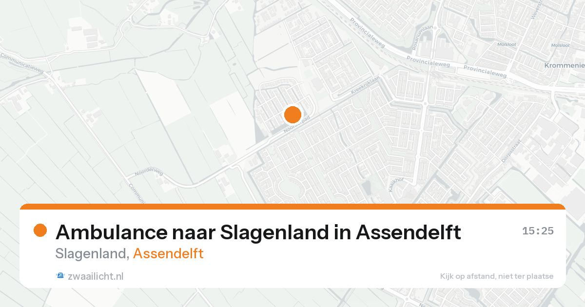 Ambulance naar Slagenland in Assendelft — 17 mei 2026