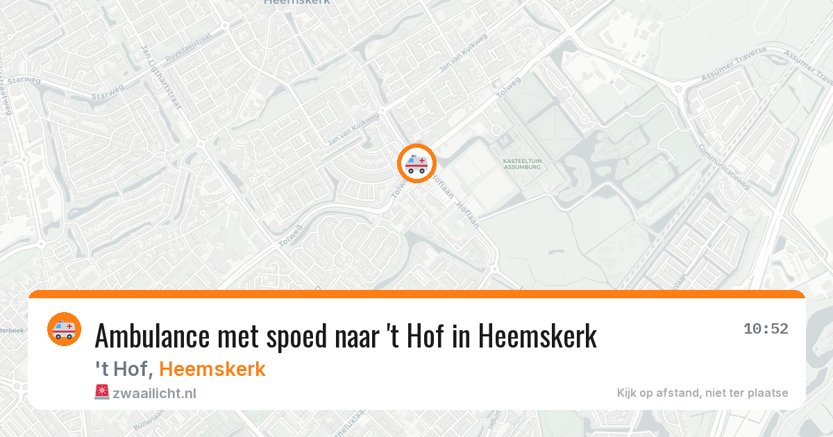 Ambulance met spoed naar 't Hof in Heemskerk — 22 jan 2026