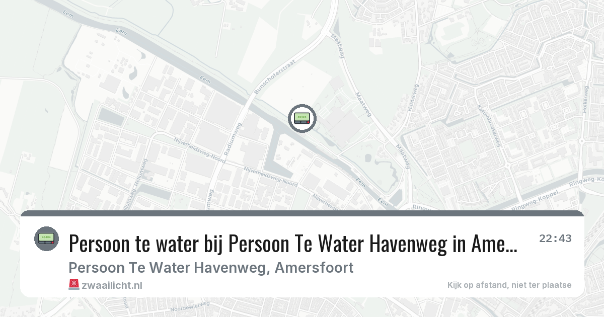 Persoon te water bij Persoon Te Water Havenweg in Amersfoort — 7 feb 2026