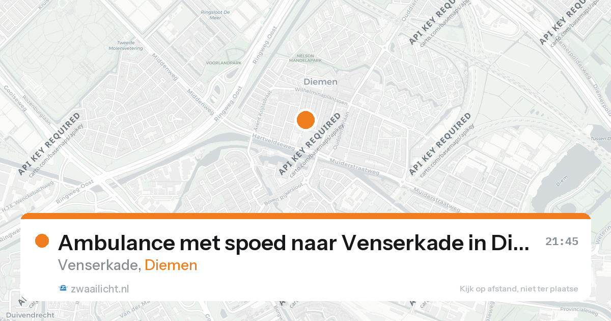 Ambulance met spoed naar Venserkade in Diemen — 31 jan 2026