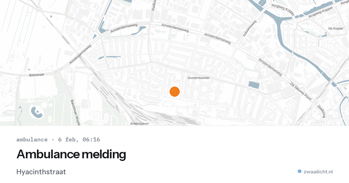 Ambulance melding — 6 feb 2026