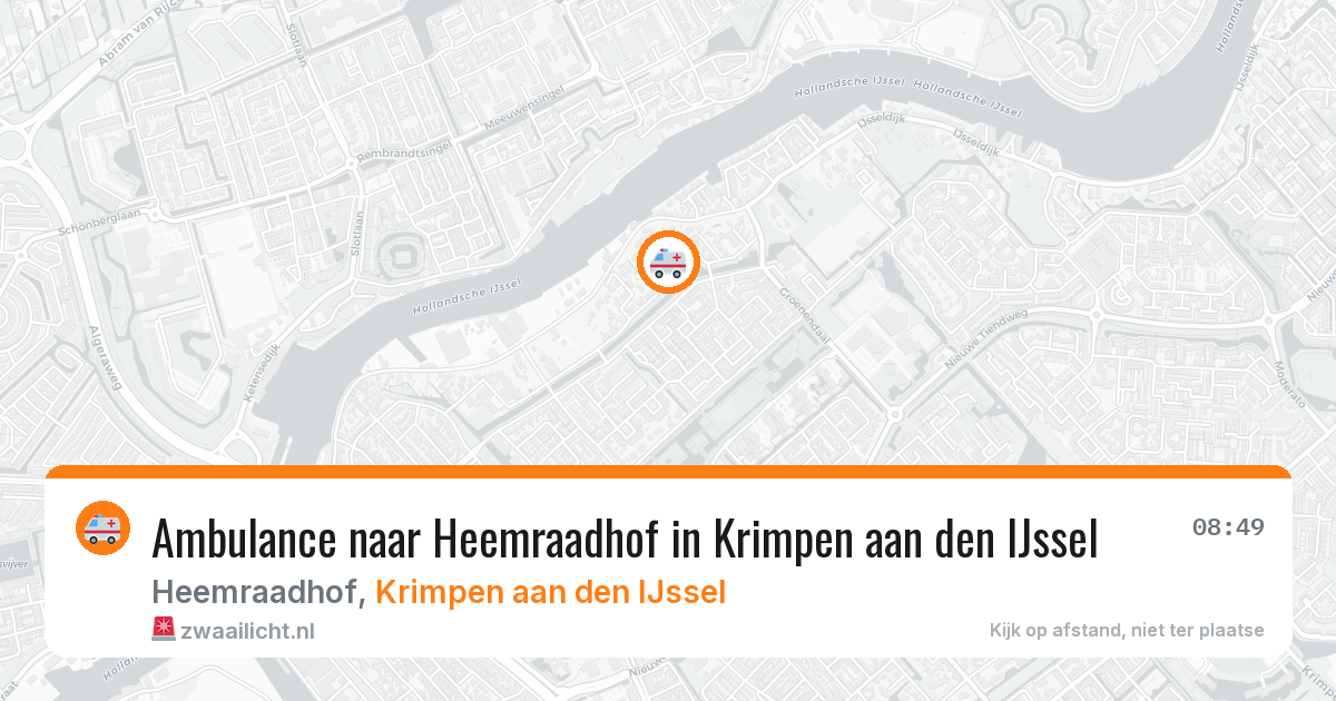 Ambulance naar Heemraadhof in Krimpen aan den IJssel — 27 mei 2026