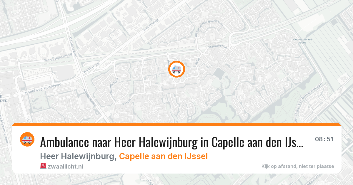 Ambulance naar Heer Halewijnburg in Capelle aan den IJssel — 18 mei 2026