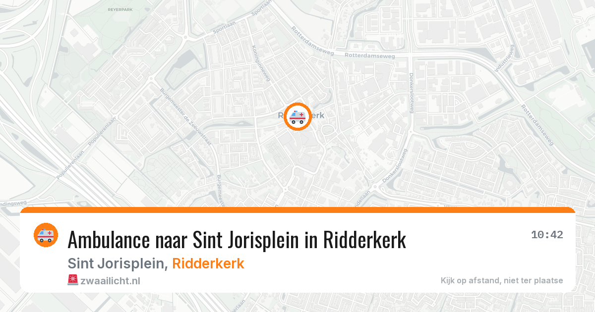 Ambulance naar Sint Jorisplein in Ridderkerk — 15 jun 2026
