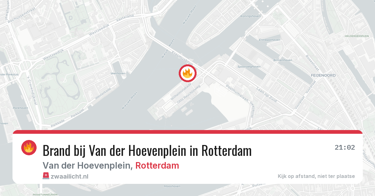 Brand bij Van der Hoevenplein in Rotterdam — 5 jul 2026