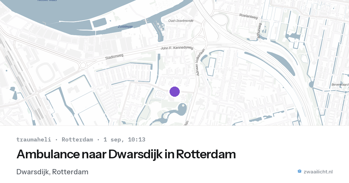 Ambulance naar Dwarsdijk in Rotterdam — 1 sep 2026