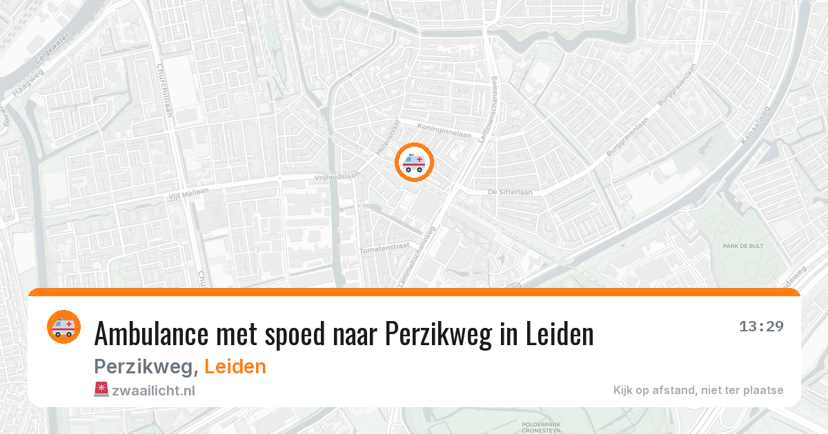 Ambulance met spoed naar Perzikweg in Leiden — 19 jun 2026