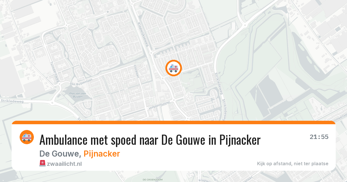 Ambulance met spoed naar De Gouwe in Pijnacker — 3 aug 2026